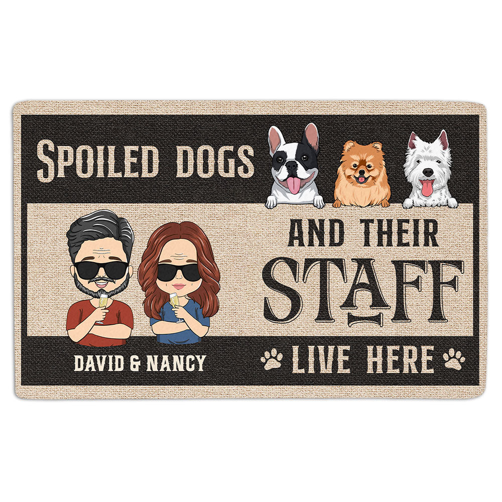 Pet And Staff - Personalized Custom Cat Picture Doormat for Pet Lovers
