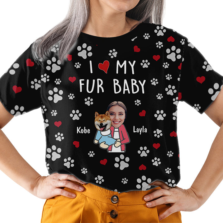 Love My Fur Baby - Exclusive Personalized Custom Photo All-over-print T-shirt for Everyday Wear