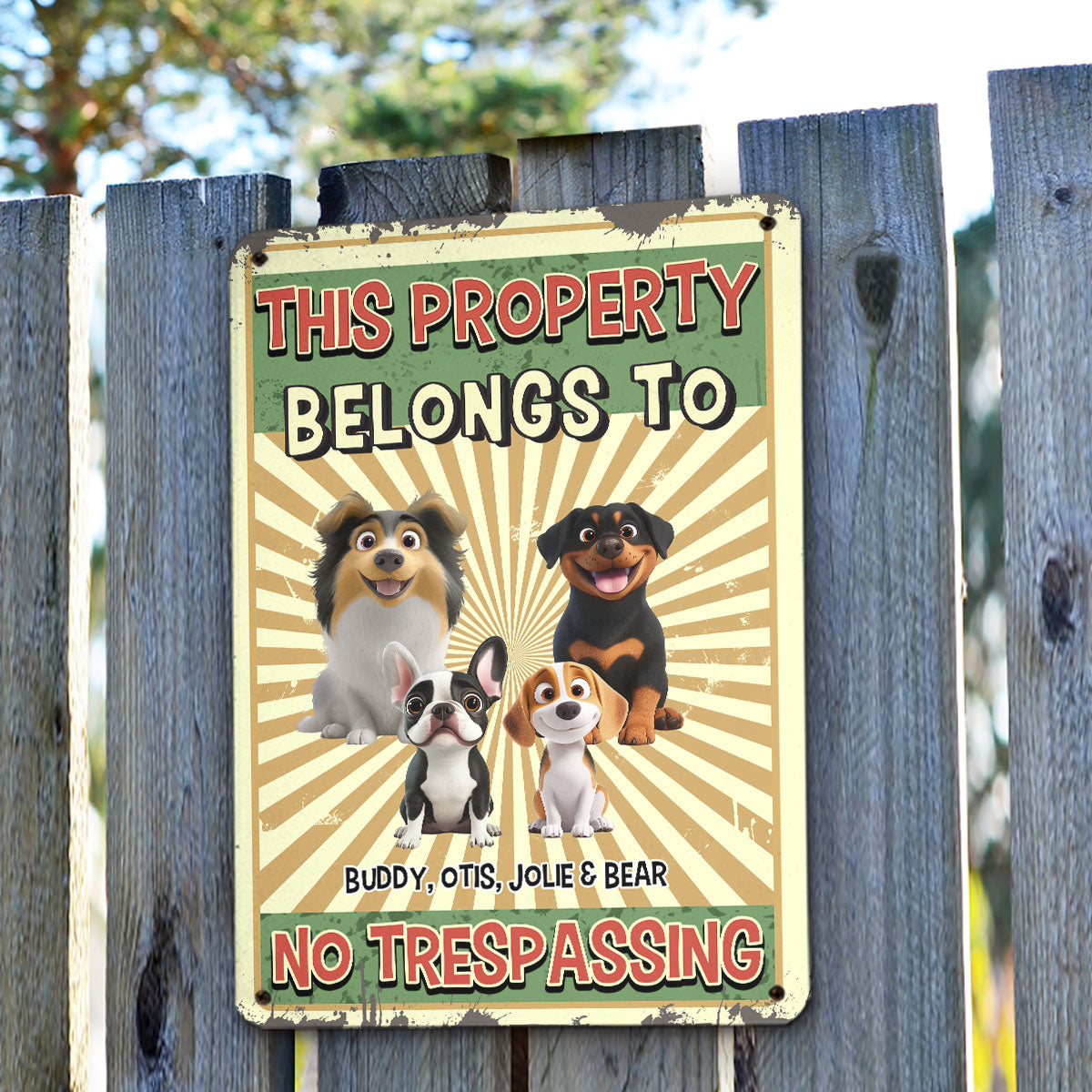 Personalized Custom Metal Warning Sign - Ideal for Home and Office Decor
