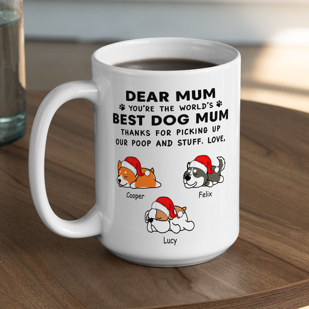 Dear Dad Sleeping - Unique Personalized Custom Coffee Mug for Pet Lovers