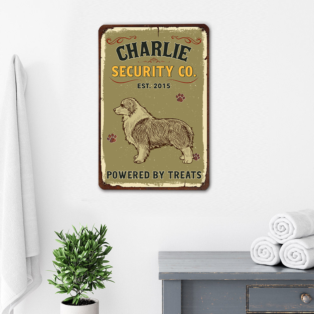 Powered By Treats - Exclusive Personalized Custom Metal Sign for Dog Lovers