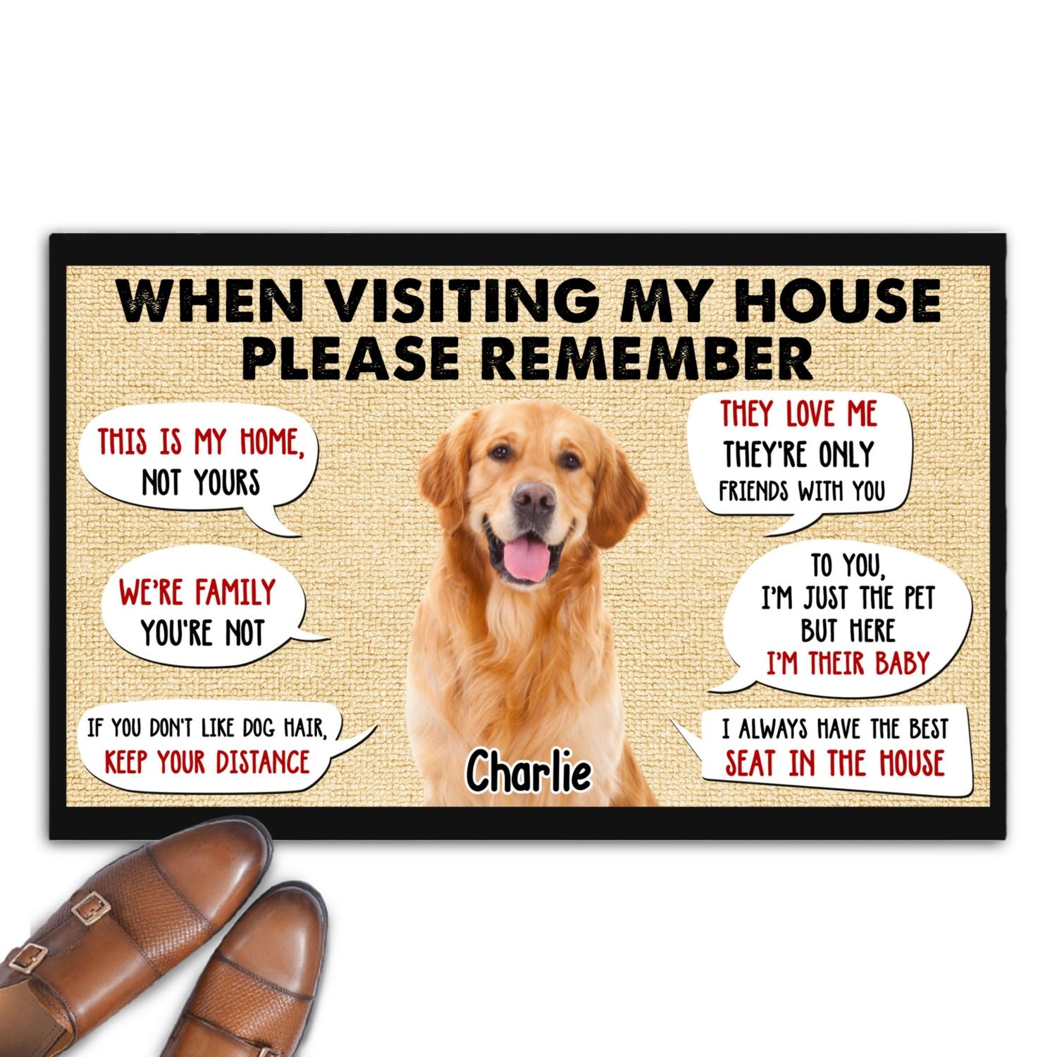 Personalized Custom Pet Photo Doormat - A Loving Welcome for Pet Lovers