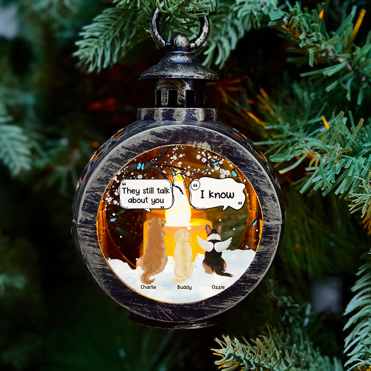 I Know They Miss Me - Exquisitely Personalized Custom Christmas Lantern for Heartfelt Celebrations