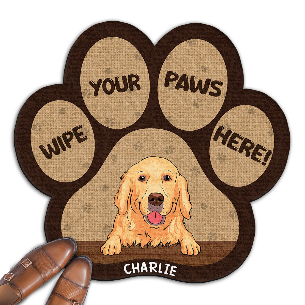 Personalized Custom Pet Doormat - Wipe Your Paws Here