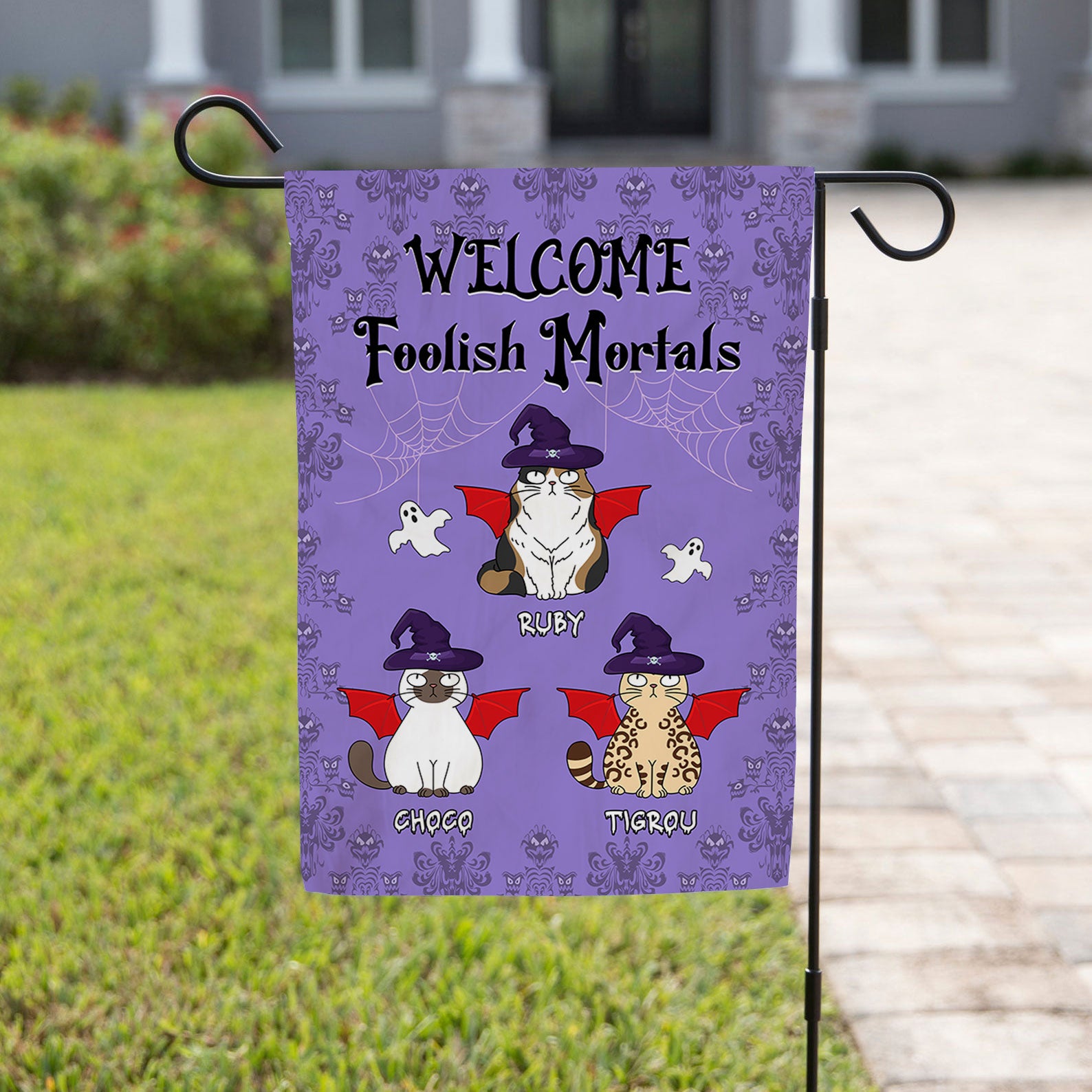 Foolish Mortals - Exquisite Personalized Custom Garden Flag for Pet Lovers