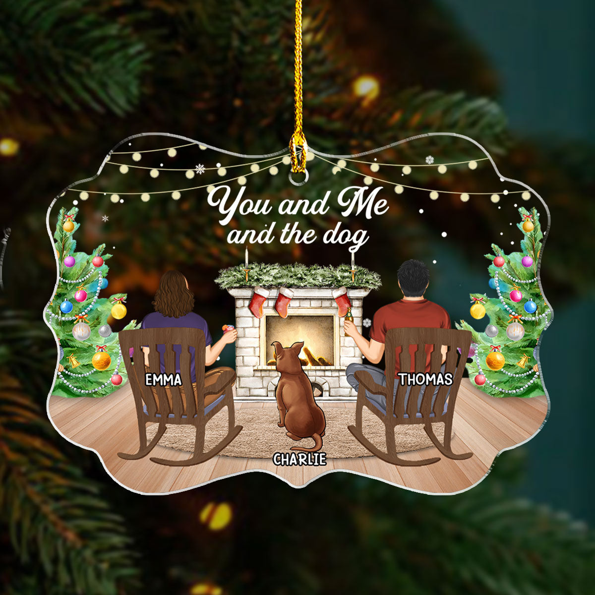 You And Me - Exquisite Personalized Custom Acrylic Ornament for Pet Lovers
