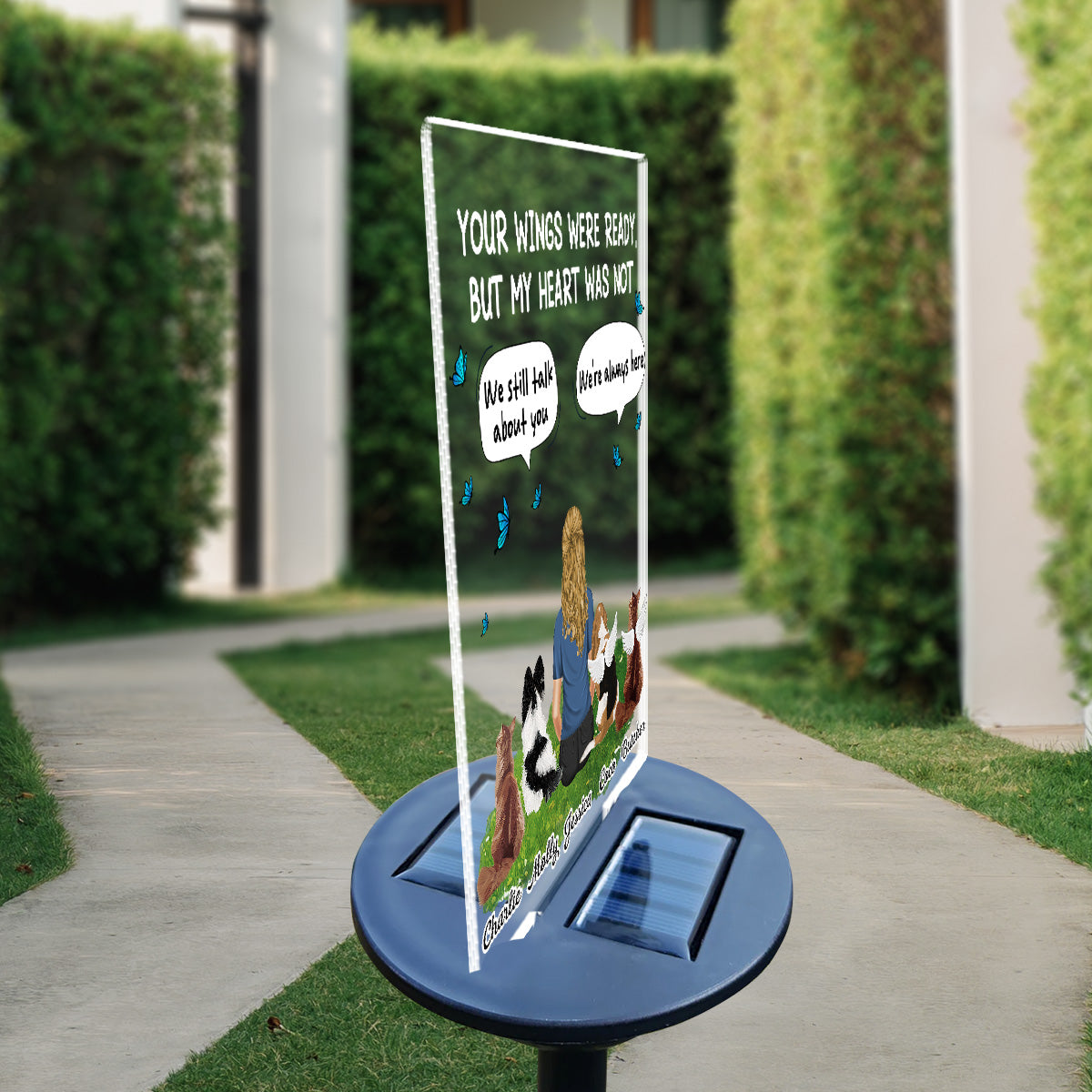 Personalized Custom Solar Light - My Heart Was Not Ready To Lose You: A Memorial Tribute