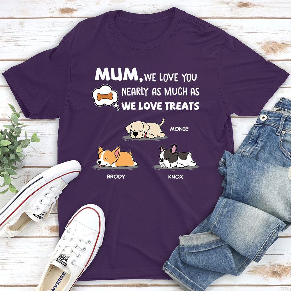 Nearly As Much As - Personalized Custom Unisex 5.3 oz T-shirt for Pet Lovers
