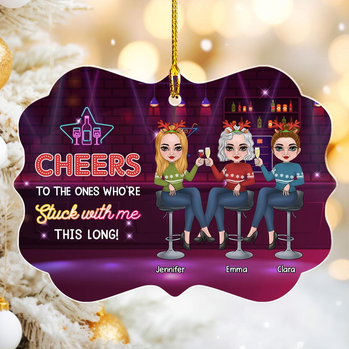 Stuck With Me - Exquisite Personalized Custom Acrylic Christmas Ornament