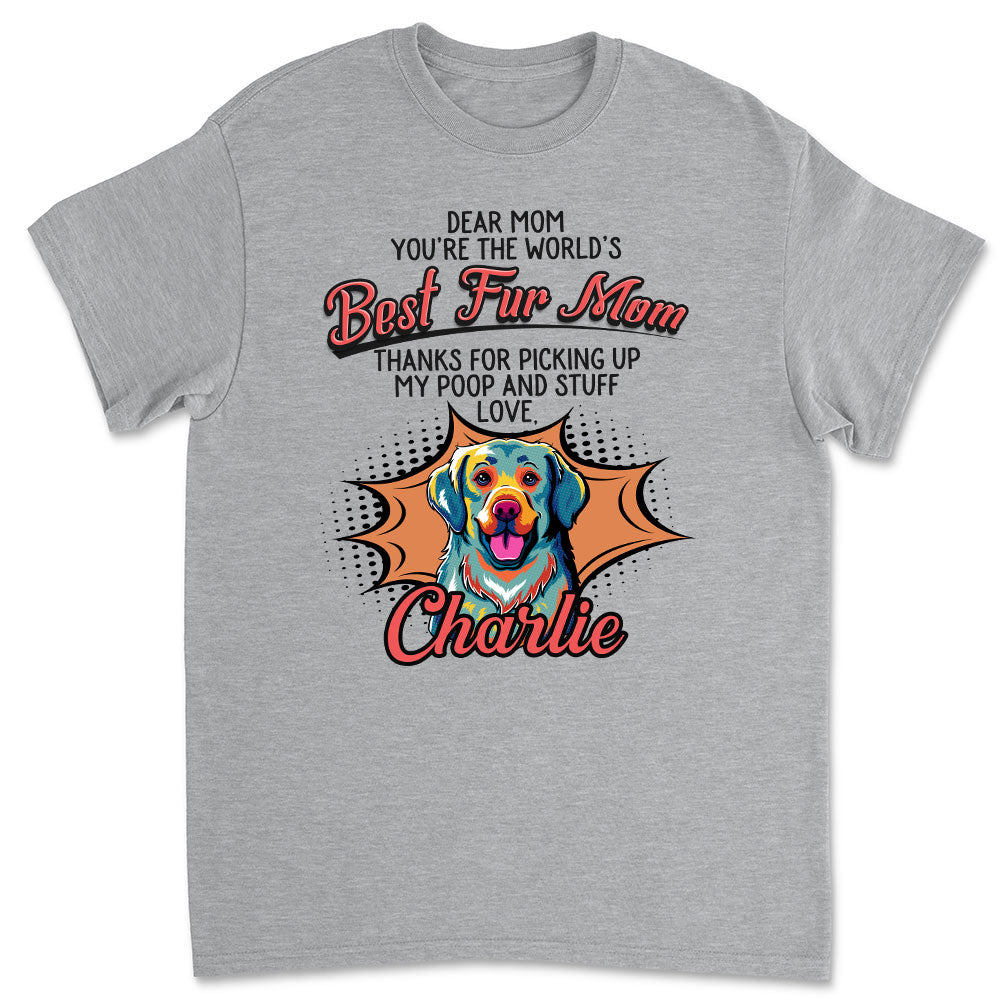 Unique Pop Art Love Fur Dad Personalized Custom Unisex 5.3 oz T-shirt