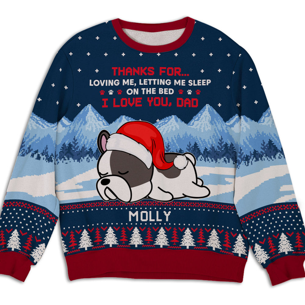 Thanks For Loving Us - Personalized Custom All-Over-Print Unisex 8.8 oz Sweatshirt for Pet Lovers