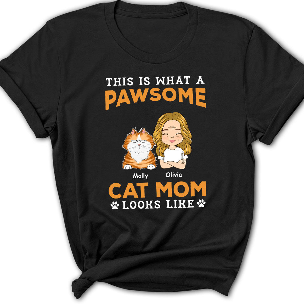 Pawsome Dad Look - Personalized Custom Women's T - shirt for Pet Lovers