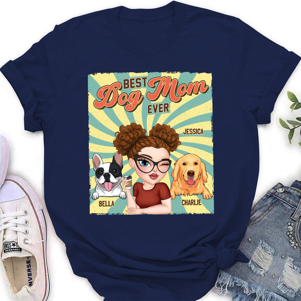 Unique Retro Funny Personalized Custom Women's Dog Shirt T-shirt