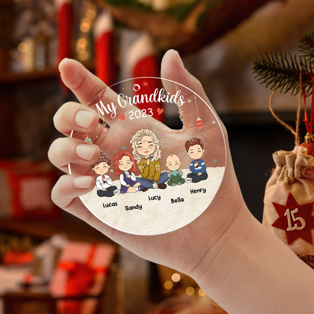 All My Grandkids - Customizable Personalized Acrylic Christmas Ornament
