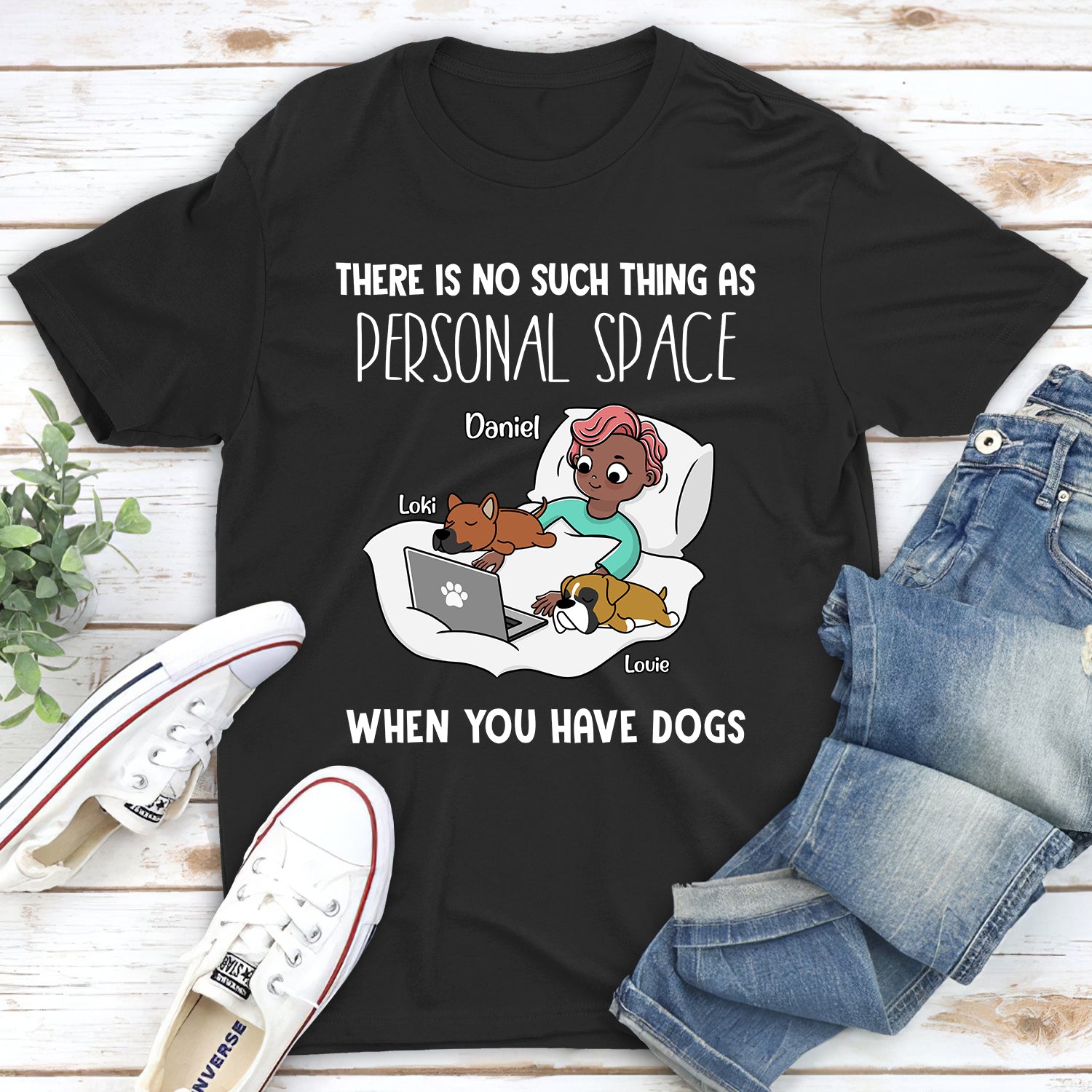 Personal Space - Customizable Unisex 5.3 oz Personalized T-shirt for Pet Lovers