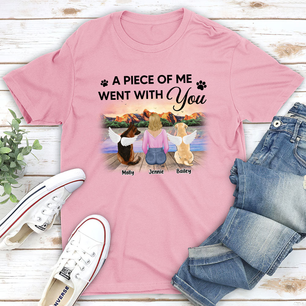 A Piece Of Me - Personalized Custom Unisex 5.3 oz Memorial T-shirt for Pet Lovers