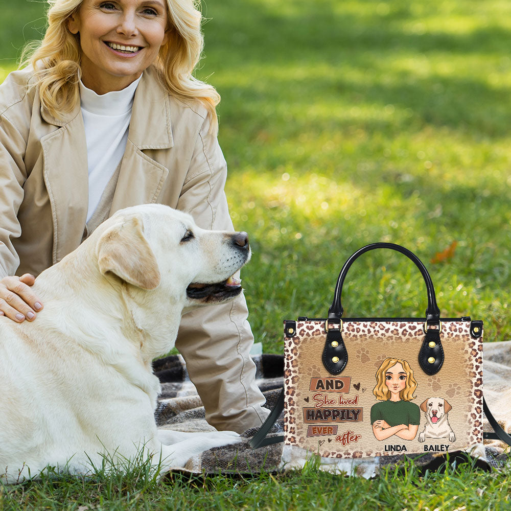 Happily Ever After - Personalized Custom Leather Handbag for Fur Baby Lovers