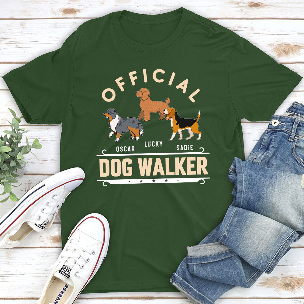 Official Personalized Custom Unisex Dog Walker T-shirt - Ideal Gift for Pet Lovers