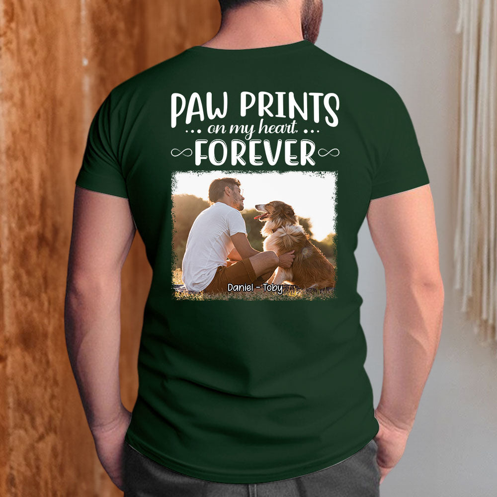 Paw Prints Forever Personalized Custom Premium Men's 4.2 oz T-shirt with Copyrighted Artwork