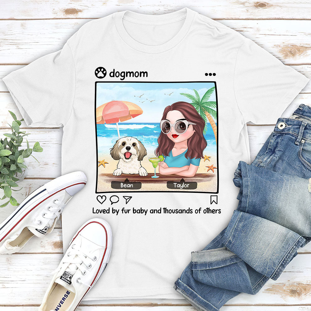 Dog And Mom - Personalized Custom Unisex Heavy Cotton T-shirt for Pet Lovers