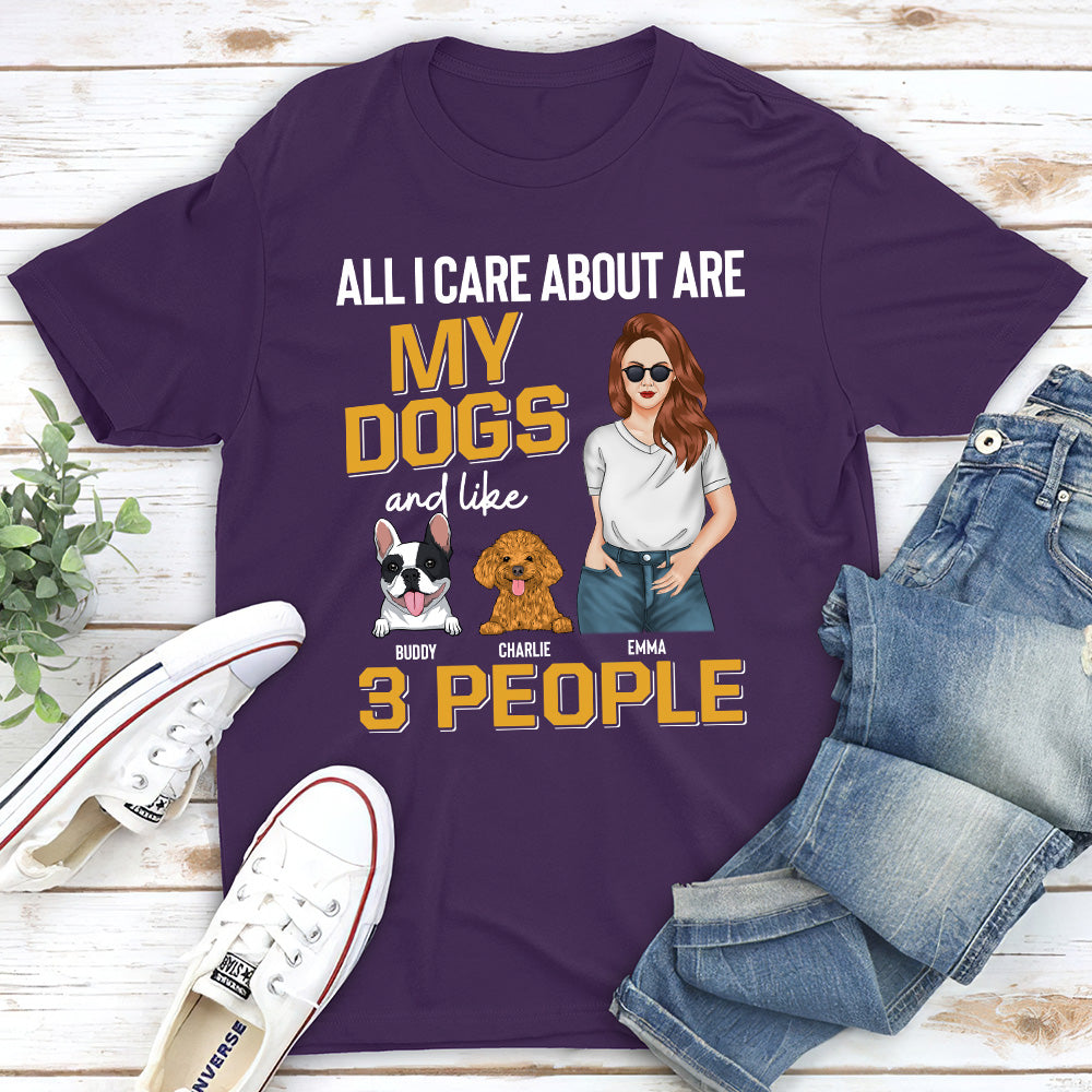 All I Care - Personalized Custom Unisex 5.3 oz T-shirt for Pet Lovers