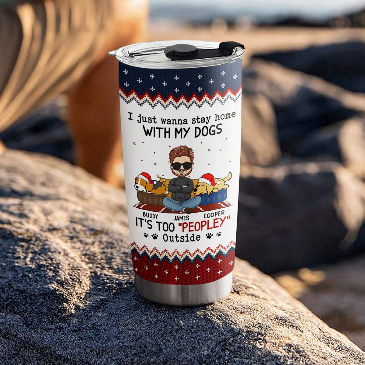 Personalized Custom Tumbler - Beat the Crowds with Style! 'It Is Too Peopley Outside'