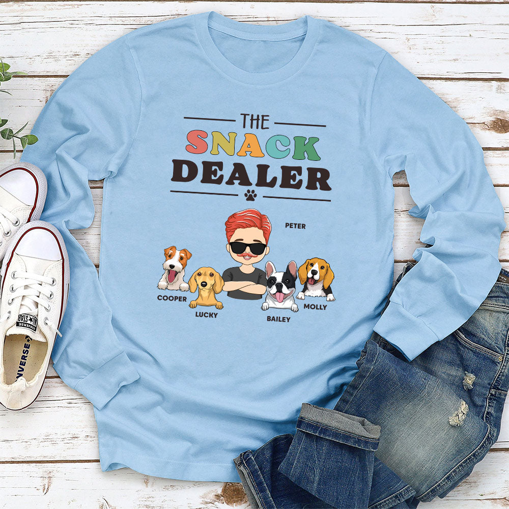 The Snack Dealer 2 - Personalized Custom Long Sleeve T-shirt for Pet Lovers