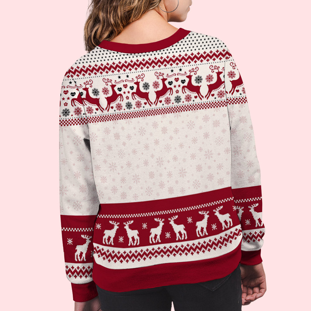 Dog Servant Pawlidays - Customizable All-Over-Print Unisex Sweatshirt for Dog Lovers