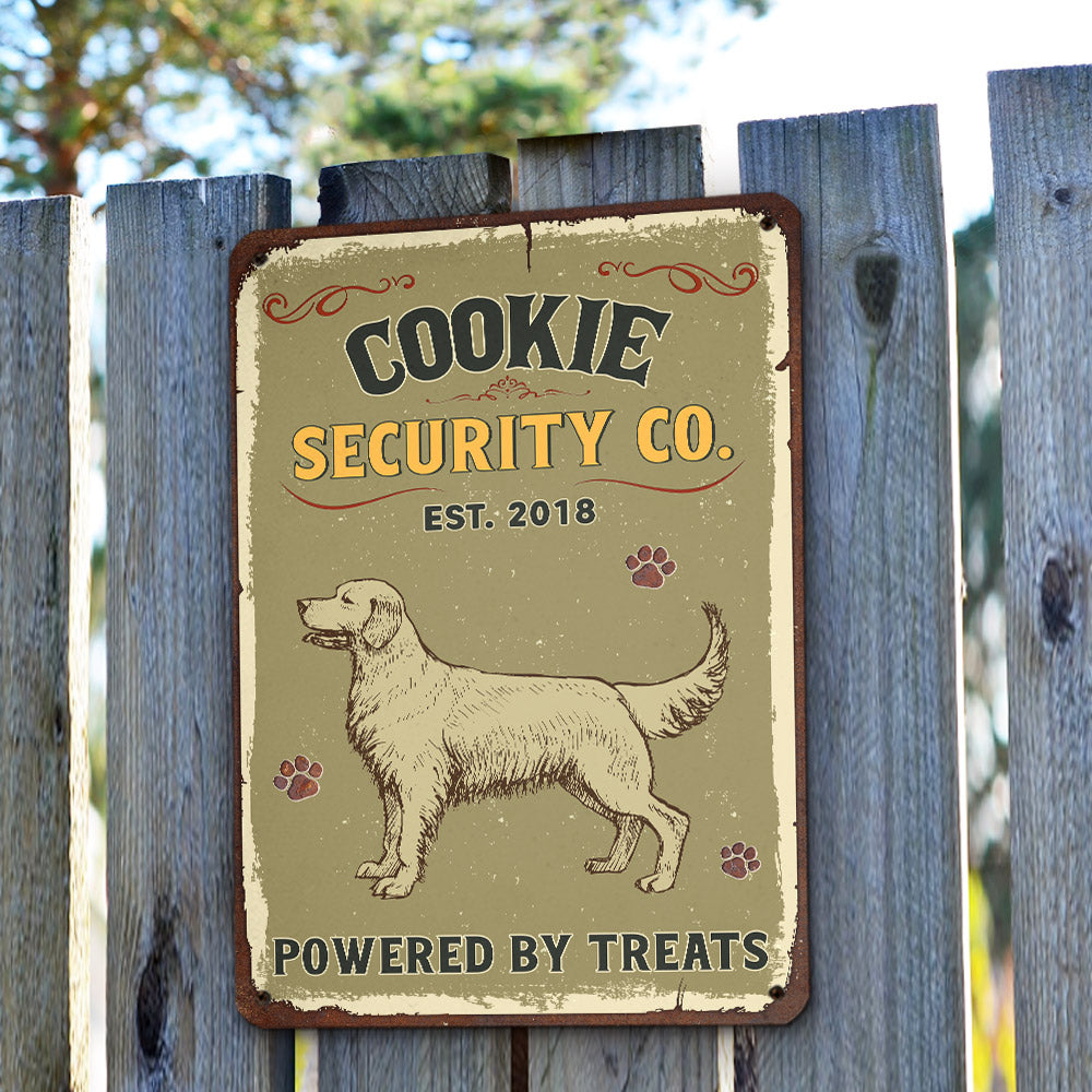 Powered By Treats - Exclusive Personalized Custom Metal Sign for Dog Lovers