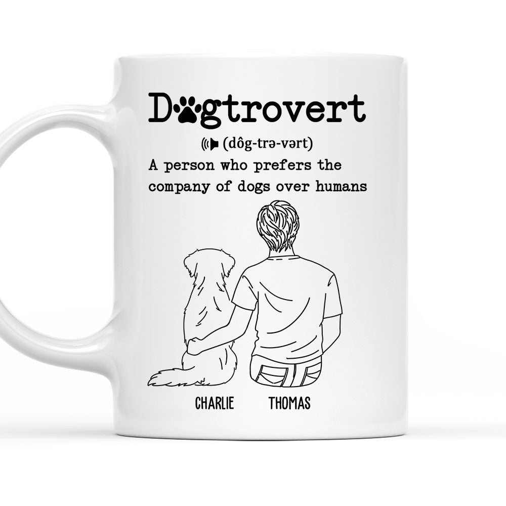 Dogtrovert Definition - Exquisite Personalized Custom Coffee Mug for All Beverages
