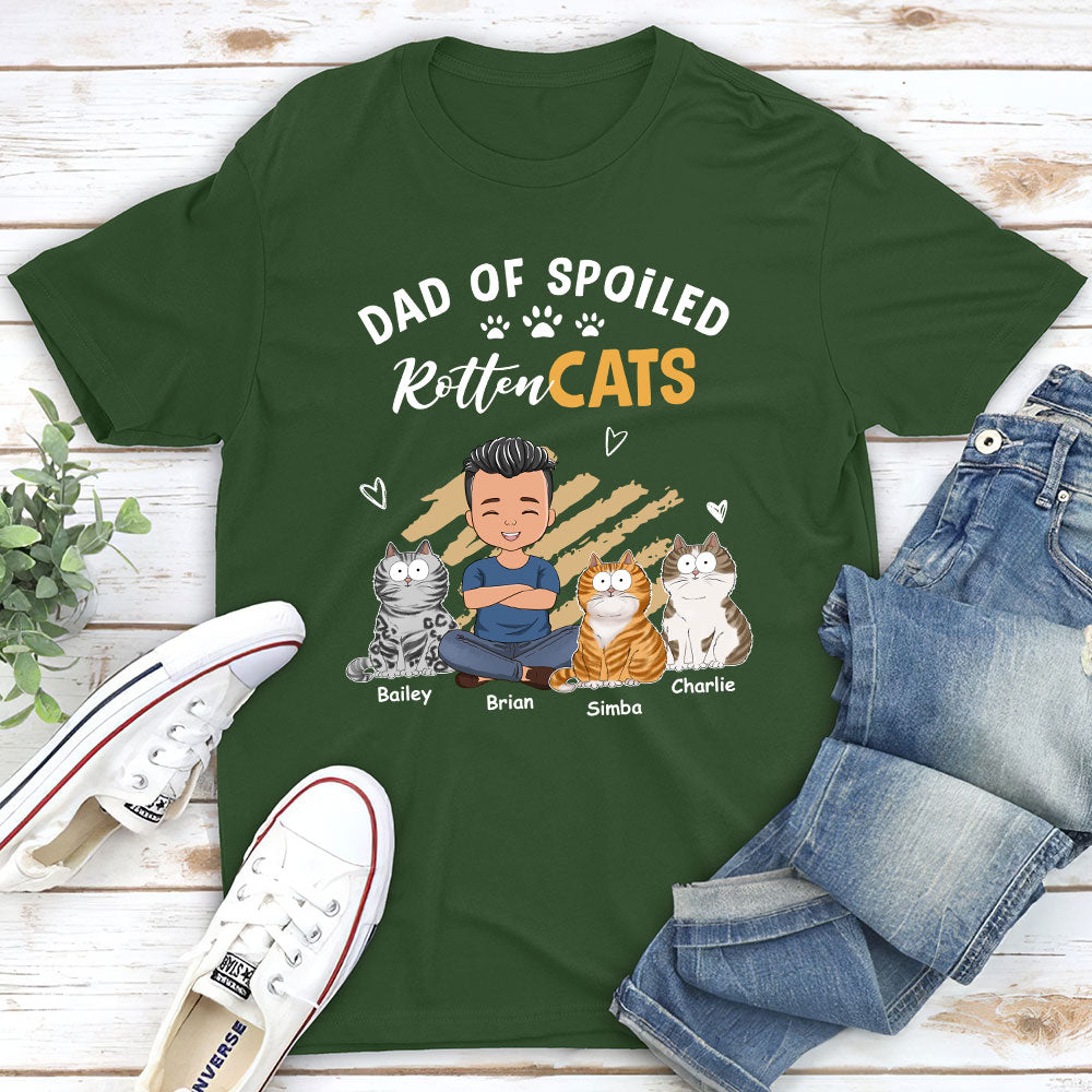 Spoiled Cats Funny - Customizable Unisex Personalized T-shirt for Pet Lovers