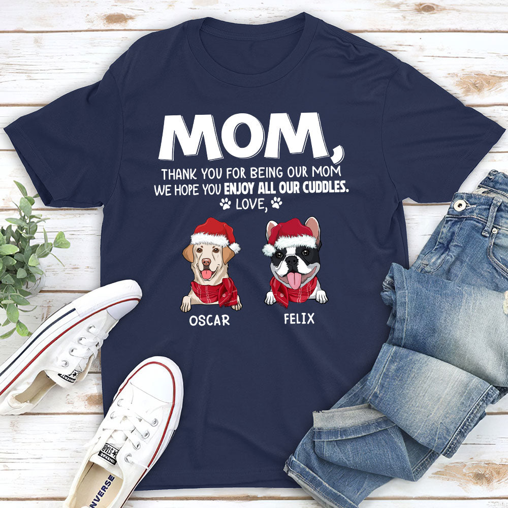 Enjoy Cuddles - Customizable Unisex 5.3 oz Personalized T-shirt for Pet Lovers