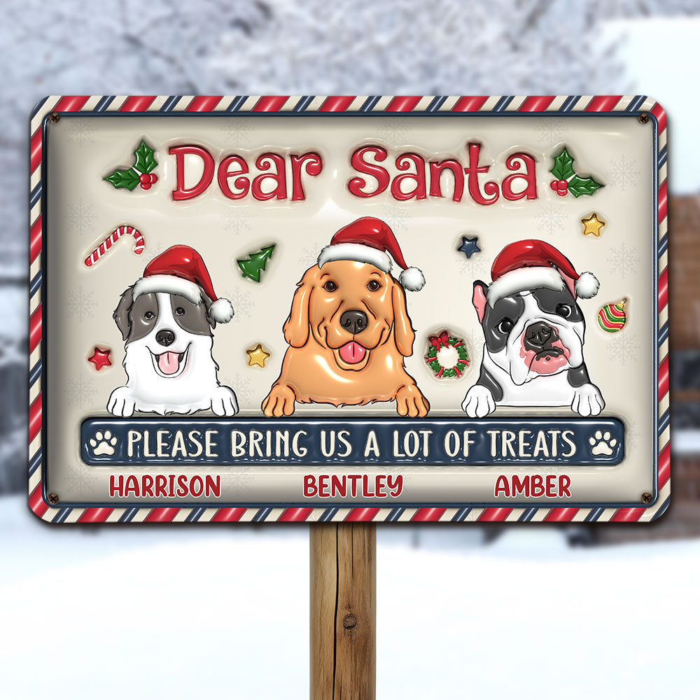Personalized Custom 3D Inflated Effect Metal Sign - Bring a Lot of Treats for Your Home or Office