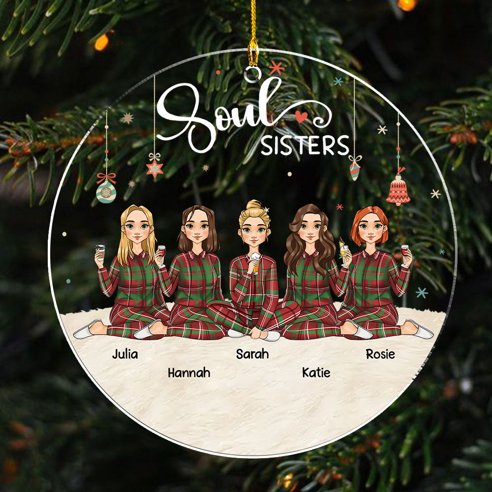 Soul Sisters - Exquisite Personalized Custom Acrylic Christmas Ornament