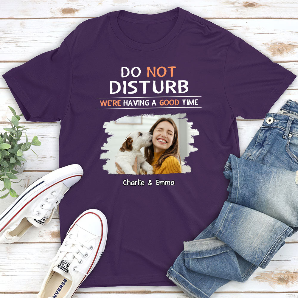 Do Not Disturb - Personalized Custom Unisex Heavy Cotton T-shirt for Pet Lovers