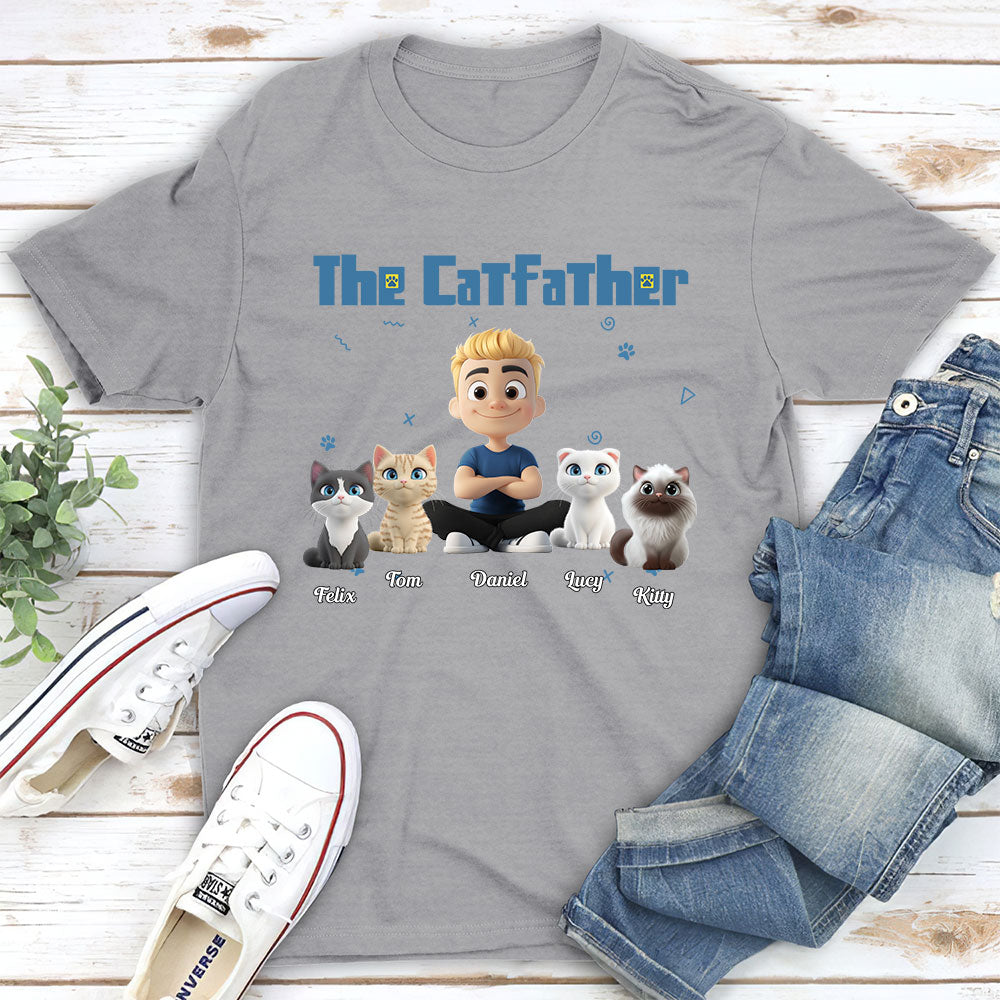I Am The Catfather - Personalized Custom Unisex 5.3 oz T-Shirt for Pet Lovers