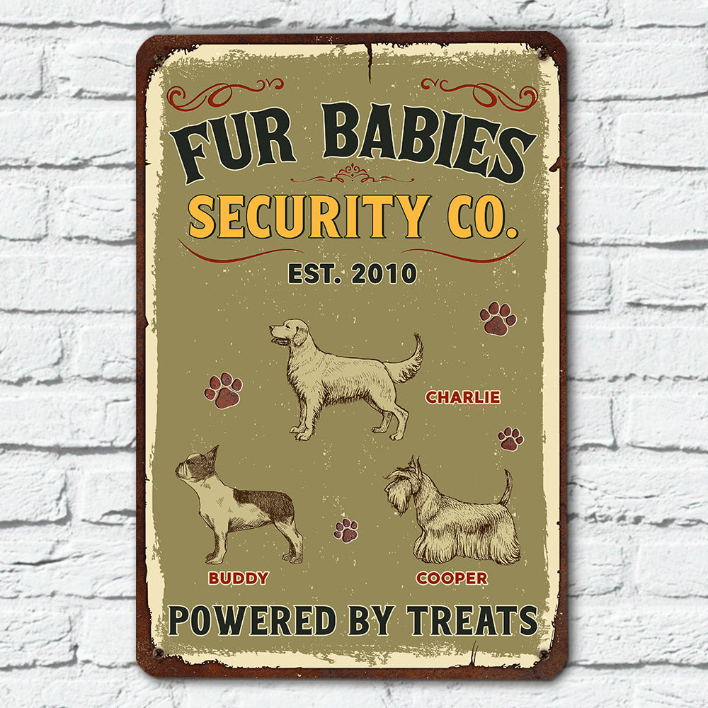 Powered By Treats - Exclusive Personalized Custom Metal Sign for Dog Lovers