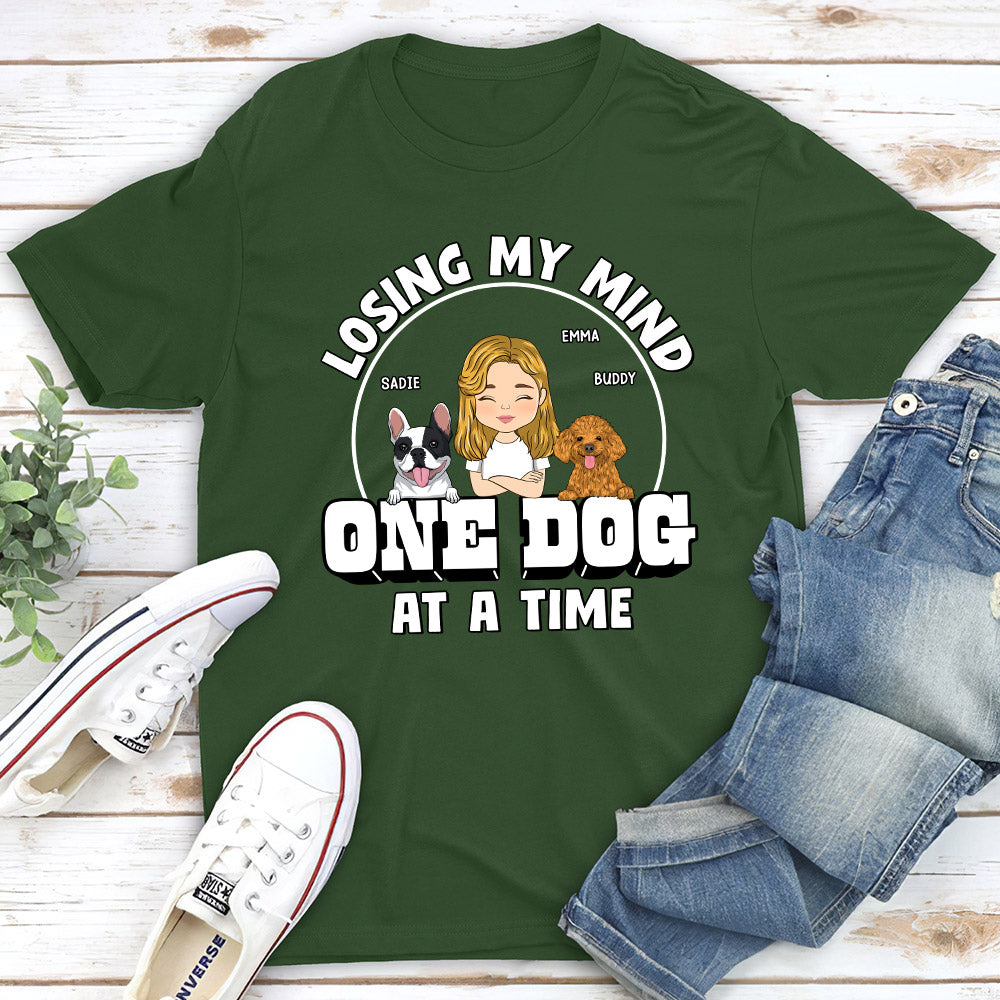 Losing My Mind - Personalized Custom Unisex 5.3 oz T-shirt for Pet Lovers