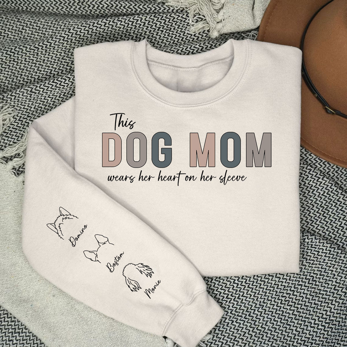 This Dog Mom - Personalized Custom Unisex 6.0 oz Long Sleeve T-shirt