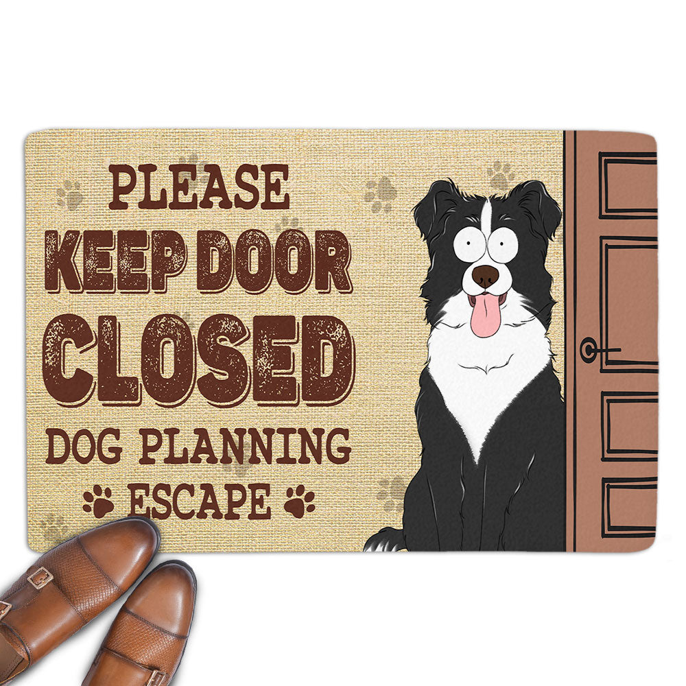 Personalized Custom Pet Planning Doormat for Cat and Dog Lovers