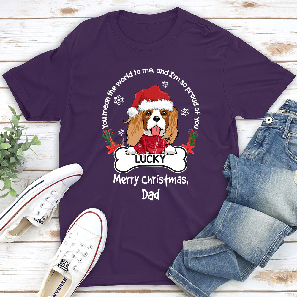 Proud Of You - Personalized Custom Unisex Cotton Blend T-shirt for Pet Lovers