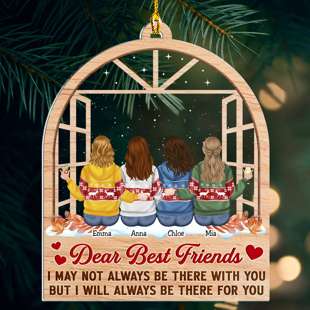 Be There For You - Unique Personalized Custom Acrylic Christmas Ornament with 4' Diameter