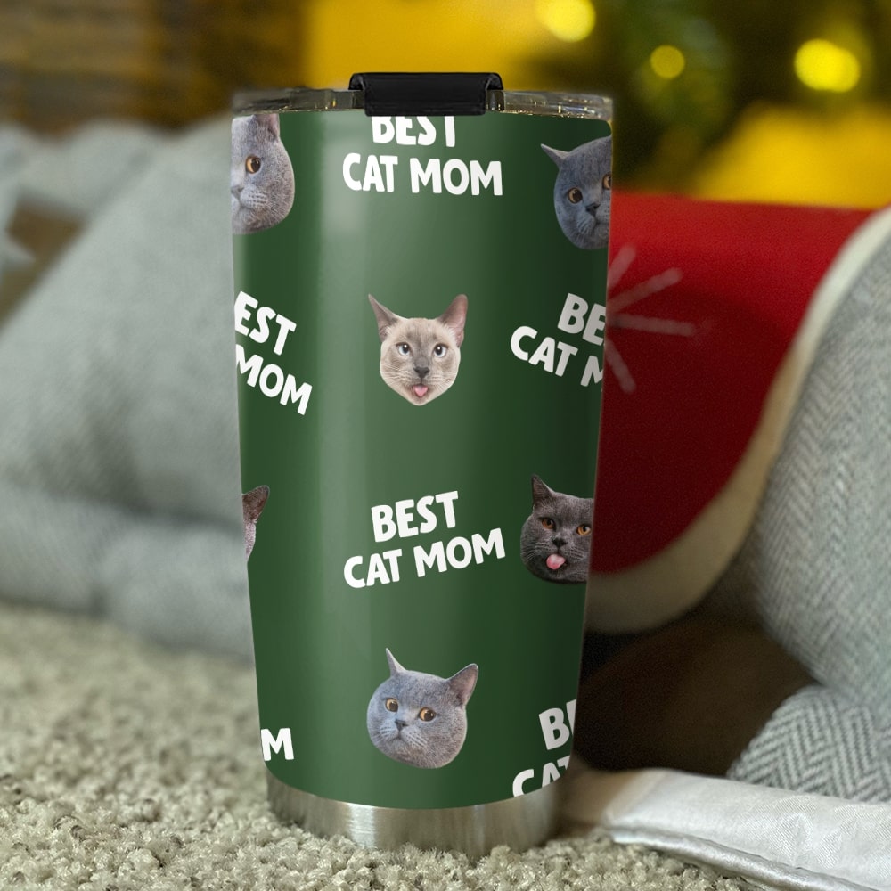 Best Mom Dad Pet Face - Personalized Custom 20oz Stainless Steel Tumbler with Double-Walled Vacuum Insulation
