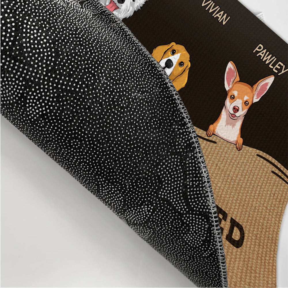 Must Be Approved By The Dog - Personalized Custom Doormat with Cat Picture