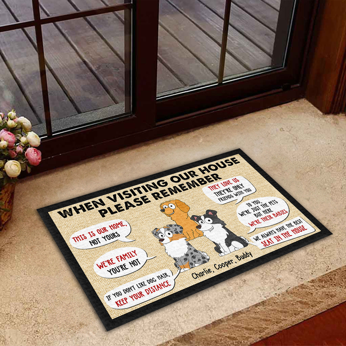 Personalized Custom Doormat - A Memorable Welcome for Pet Lovers When Visiting Your House