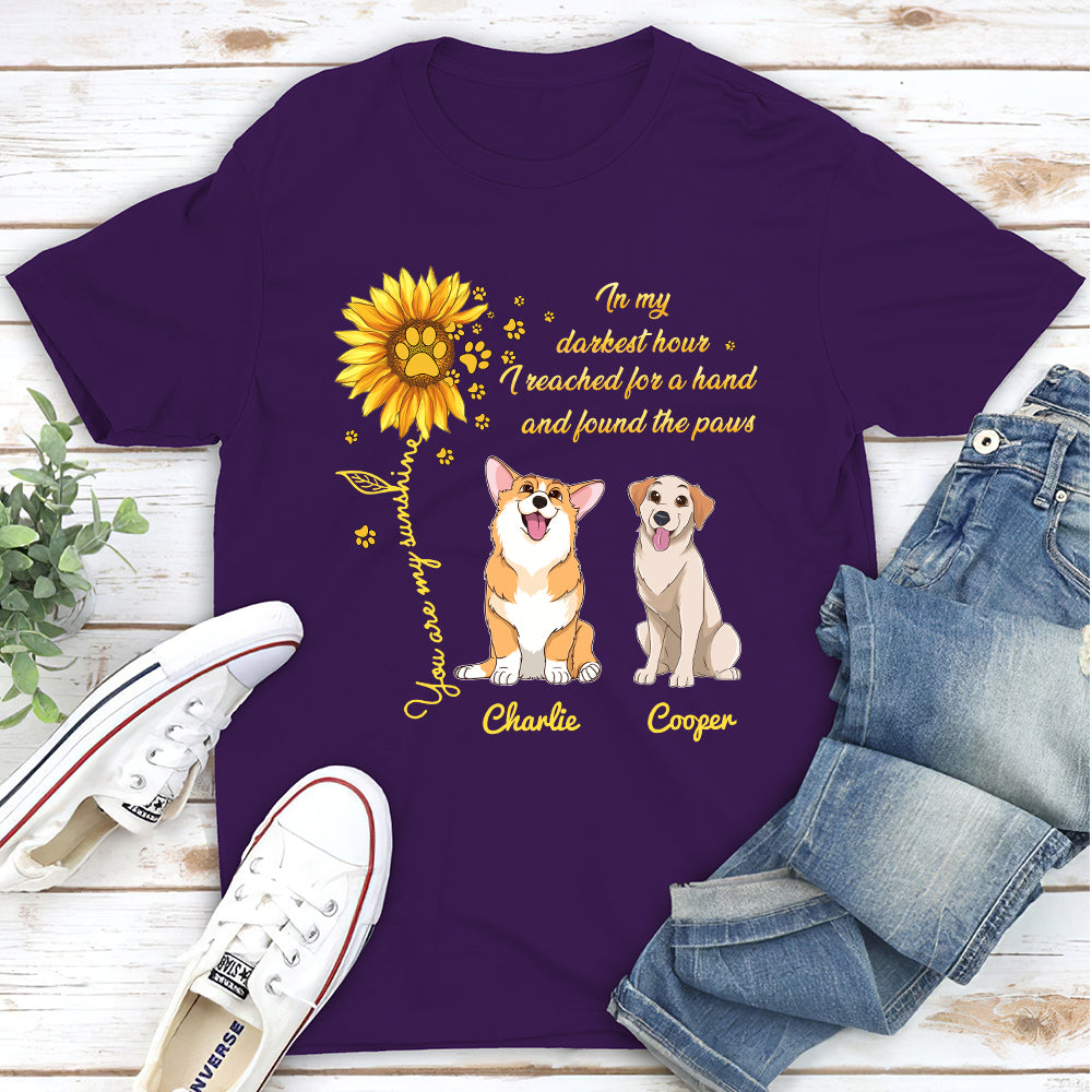 My Dog My Sunshine - Personalized Custom Unisex 5.3 oz T-shirt for Pet Lovers