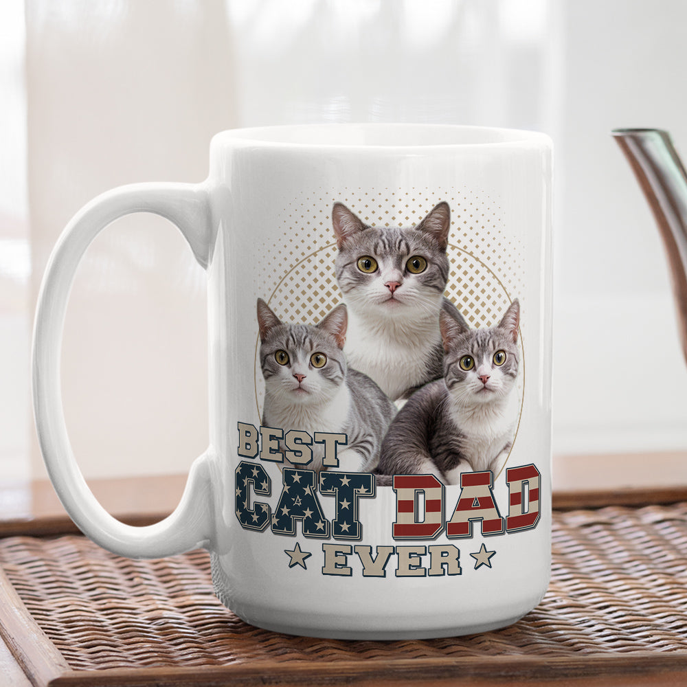 Custom Photo Ultimate Dog and Cat Dad Personalized Custom Coffee Mug - Ideal Gift for Pet Lovers