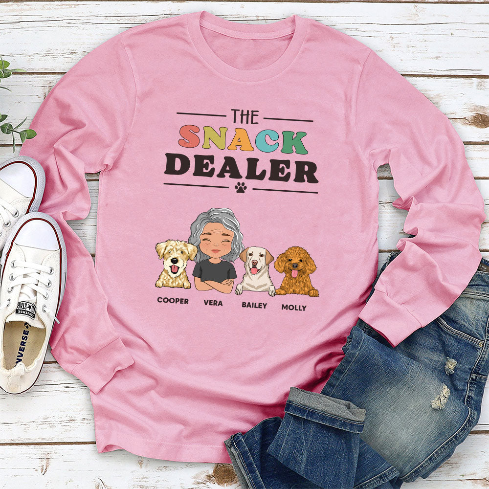 The Snack Dealer 2 - Personalized Custom Long Sleeve T-shirt for Pet Lovers