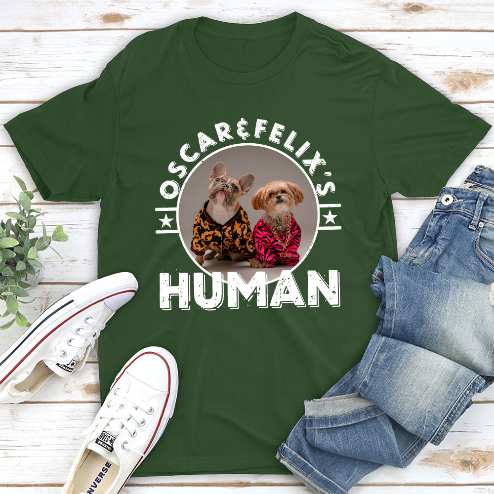 Dog Person Circle - Personalized Custom Unisex 5.3 oz T-shirt for Pet Lovers
