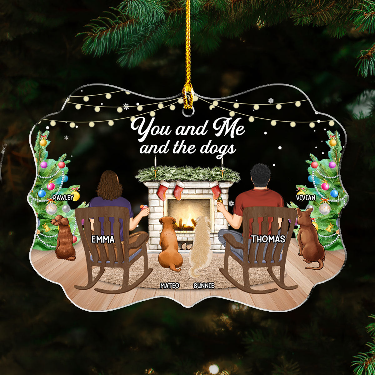 You And Me - Exquisite Personalized Custom Acrylic Ornament for Pet Lovers